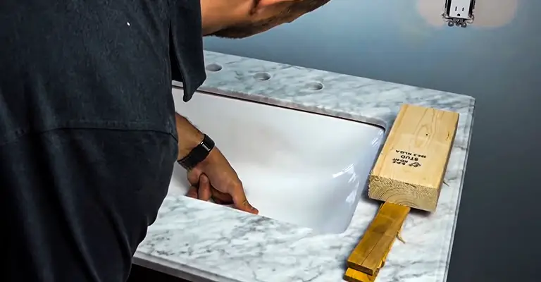 how to install undermount bathroom sink to granite