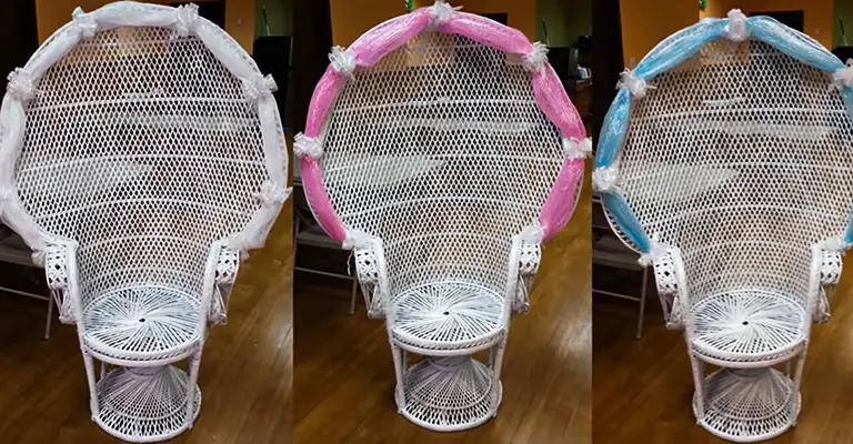 How to decorate a baby shower chair