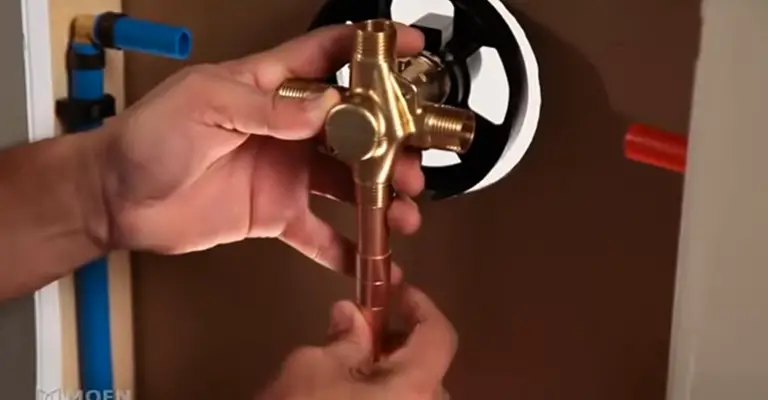 Attach the Hot and Cold Water Inlet with the Valve