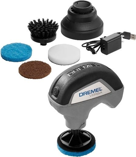 Dremel Versa Cleaning Tool- Grout Brush- Bathroom Shower Scrub- Kitchen & Bathtub Cleaner- Power Scrubber for Tile, Pans, Stoves, Tubs, Sinks Auto, & Grills- PC10-02