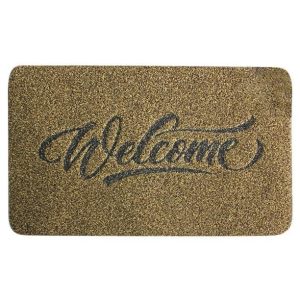 Entrance Doormat No Odor Durable Anti-Slip Rubber Back Front Doormat With Shoes Scraper For Scraping Mud, Snow, Sand In High Traffic Areas Welcome Hello