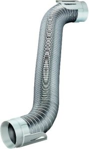 Deflecto Easy Connecting Dryer Vent Hook Up Kit, Flexible Semi-Rigid Aluminum Duct, 4" x 8' (HUPK8WA/4)