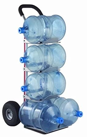 Magline HBK128HM4 Aluminum Bottle Water Hand Truck, Loop Handle, Pneumatic Wheels, Silver, 500 lbs Load Capacity, 55