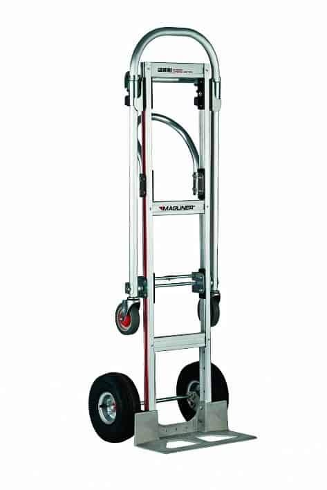 Magliner GMK81UA4 Gemini Sr Convertible Hand Truck, Pneumatic Wheels, 500 lbs Load Capacity, 61