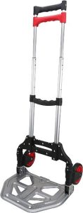 Pack-N-Roll Folding Hand Truck with Telescoping Handle and Bungee Cord for Travel, Moving and Office Use (155Lb Capacity + Bungee Cord)