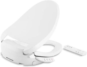 KOHLER K-27142-CR-0 C3-430 Heated Bidet Toilet Seat, Elongated with LED Nightlight, Remote Control and Automatic UV Light Sanitizing , White