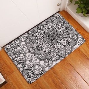 Floral Door Mats Carpet Non Slip Door Kitchen Bath Floor Mat Indoor Outdoor Rug