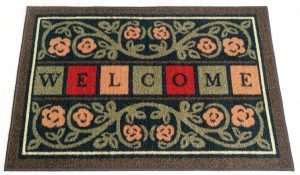 Ottomanson Ottohome Collection Non-Slip Rubber Backing Rectangular Welcome Print Indoor and Outdoor Doormat, 20" X 30", Multicolor