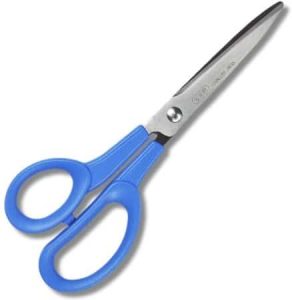 CANARY Left Handed Scissors Adults For Office, Sharp Japanese Stainless Steel Blade, All Purpose Left Hand Paper Scissors for Lefty, Blue Handle, Made in JAPAN