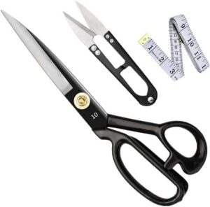 Left-Handed Sewing Scissors 10 Inch(25.5cm) - Fabric Dressmaking Shears, Lefty Tailor's Scissors for Cutting Fabric, Leather, Clothes, Paper, Raw Materials(Left-Handed)