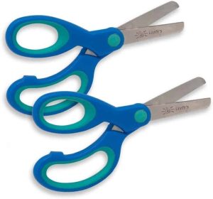 Lefty's Blunt Tip True Left Handed Scissors for Kids, Two Pack (Blue Two-Tone)