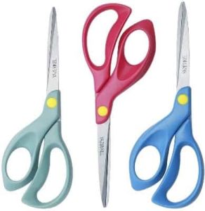 YAZEMKEL Left-Hand Scissors Stainless Steel 3-Pack, 8 inch