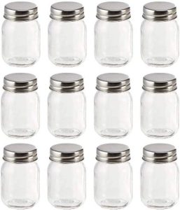 Kate Aspen Glass Set, Favors, Party Decor, Arts and Crafts, Set of 12 Mini Mason Jars, 12 Count