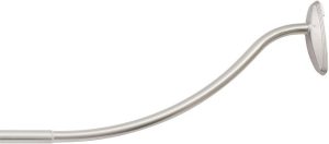 Kenney Twist & Fit No Tools Curved Tension Shower Curtain Rod, Brushed Nickel