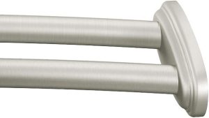 Moen DN2141BN 60-Inch Adjustable Stainless Steel Double Curved Shower Rod, Brushed Nickel
