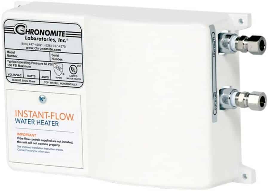 Chronomite SR-20L/240 HTR 240-Volt 20-Amp SR Series Instant-Flow Low Flow Tankless Water Heater