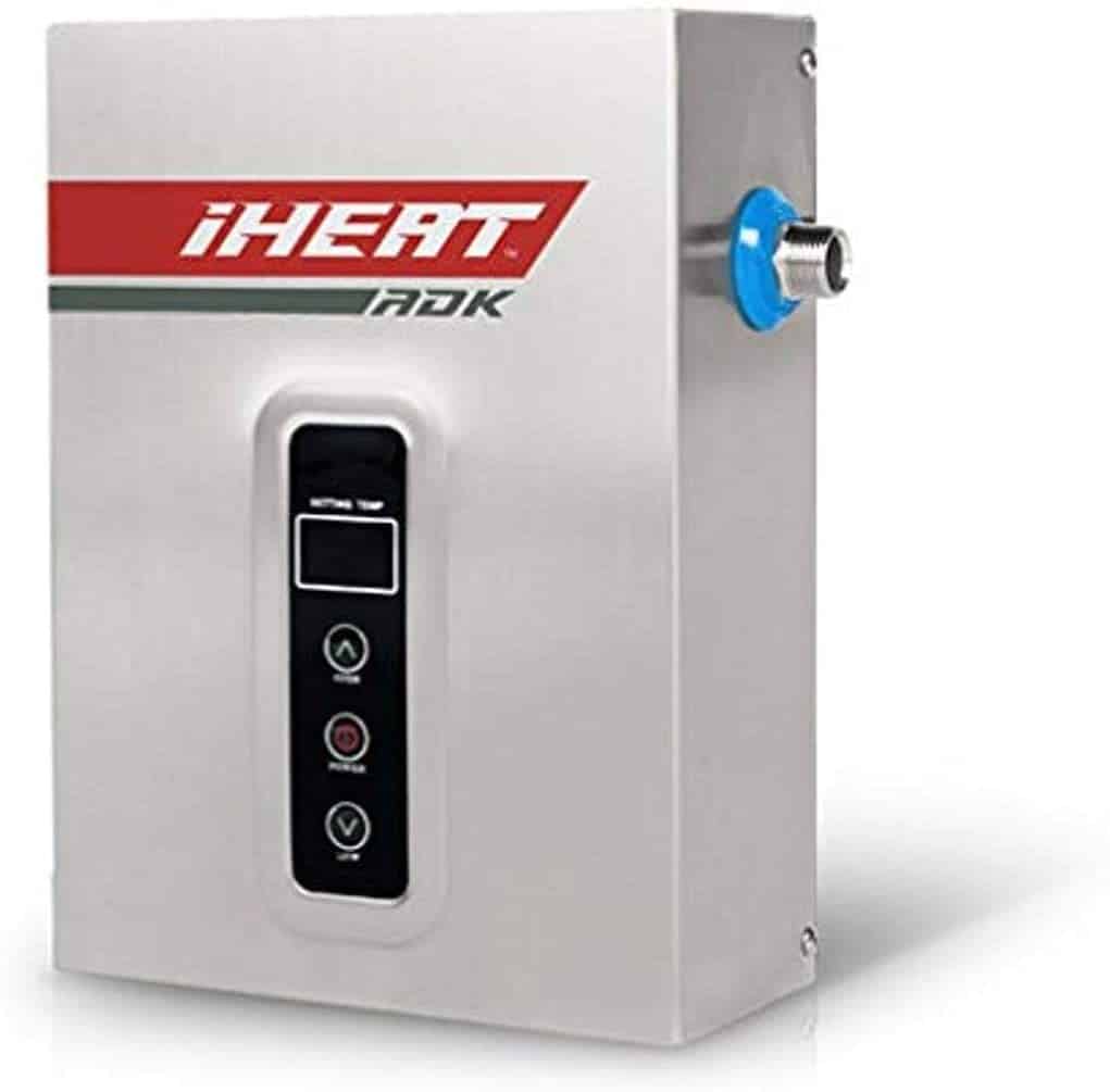 iHeat Tankless S-9 240V 39A 9KW Stainless Steel Enclosure 7.2" by 11" by 3" 1/2"CPT 36' AWG#8 Electric Water Heater, 7.5 lb