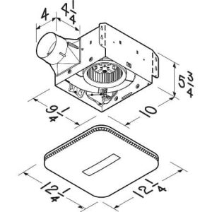 Model 791LEDNTM NuTone® Flex Series 110 CFM Ventilation Fan with Soft Surround LED Lighting