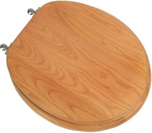 Bath Décor 5F1R2-17BN Toilet Seat, Natural Oak