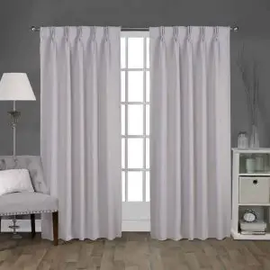 Magic Drapes Pinch Pleat Blackout Curtain for Bedroom Thermal Insulated Curtains for Living Room Darkening Spill Proof Door Window Curtain Panel for Home (Silver, Custom Size)