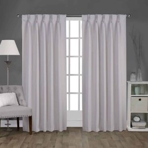 Magic Drapes Pinch Pleat Blackout Curtain for Bedroom Thermal Insulated Curtains for Living Room Darkening Spill Proof Door Window Curtain Panel for Home (Silver, Custom Size)