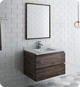 Fresca Formosa 30" Wall Hung Modern Bathroom Vanity w/Mirror