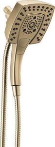 Delta 5-Spray In2ition 2-in-1 Dual Hand Held Shower Head with Hose, Magnetic Docking Handheld Shower Head, Champagne Bronze 58474-CZ25