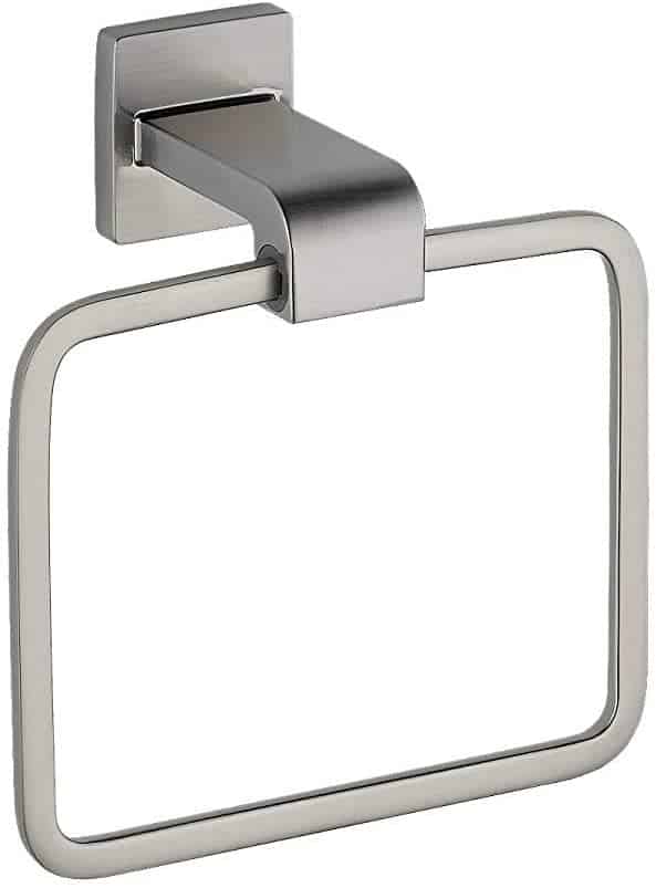 DELTA Ara Towel Ring, Stainless, Bathroom Accessories, 77546-SS 3.5 x 7.06 x 7.25 Inches