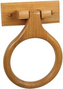 Design House 561191 Dalton Rustic Towel Ring for Bathroom, Honey Oak, One Size