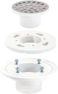 EZ-FLO 15301 PVC Low-Profile Floor & Shower Drain, 2 inch x 3 inch, White