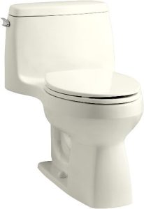 KOHLER 3811-96 Santa Rosa Comfort Height Elongated 1.6 GPF Toilet with AquaPiston Flush Technology and Left-Hand Trip Lever, Biscuit