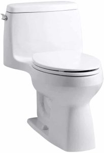 Kohler 3810-0 Santa Rosa Comfort Height Elongated 1.28 Gpf Toilet with Aquapiston Flush Technology And Left-Hand Trip Lever, White