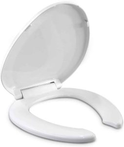 WSSROGY Heavy Duty Open Front Elongated Toilet Seats