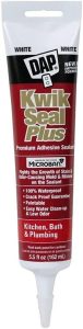 DAP Kwik Seal Plus Premium Kitchen and Bath Siliconized Caulk